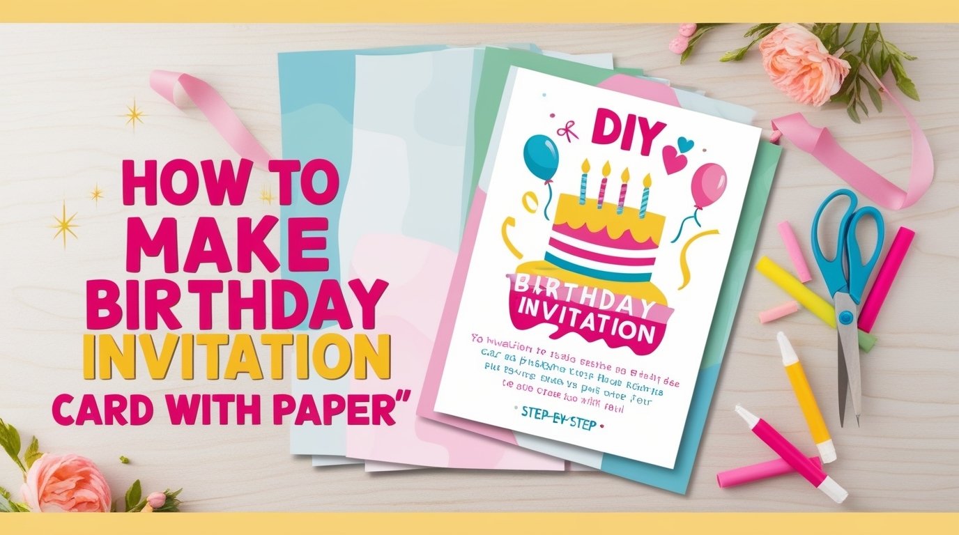 How to Make Birthday Invitation Card with Paper