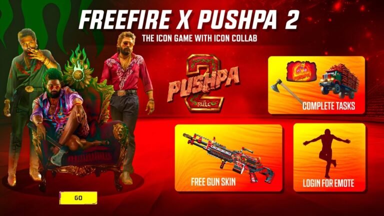 free fire Pushpa 2 इमोट कैसे मिलेगा? पुष्पा इमोट रिडीमकोड free