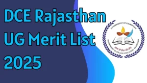 DCE Rajasthan UG Merit List 2025