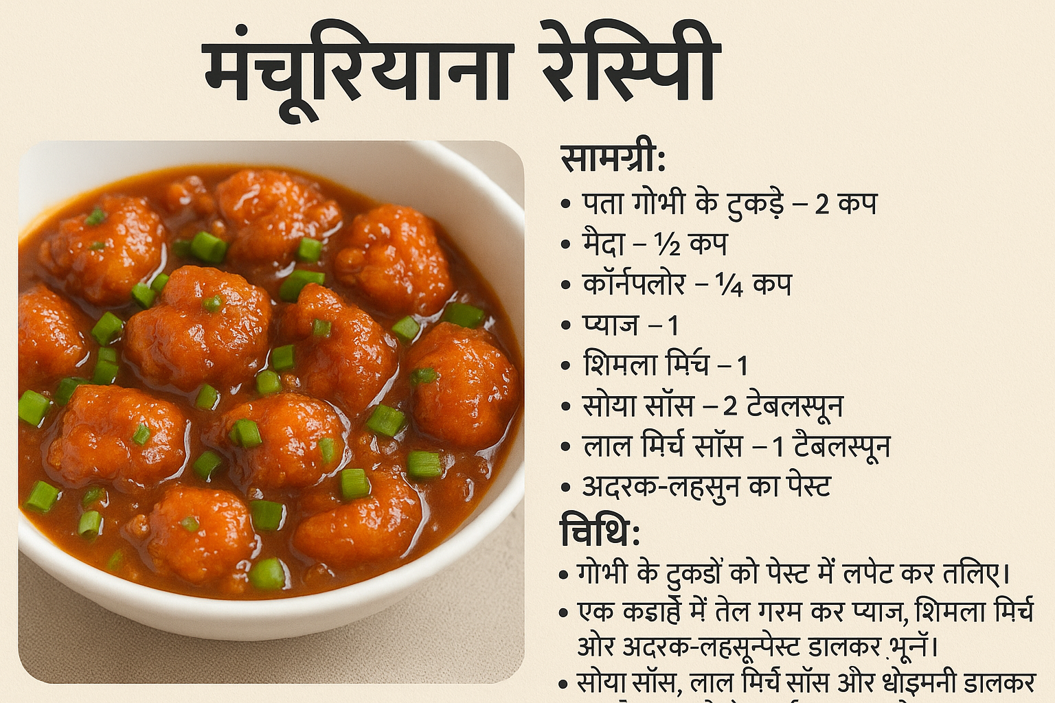 मंचूरियन रेसिपी